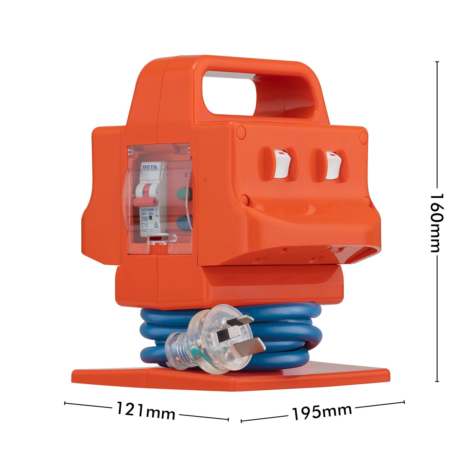 Arlec 15A Heavy Duty Power Block with FS Type RCD Safety Switch for industrial use