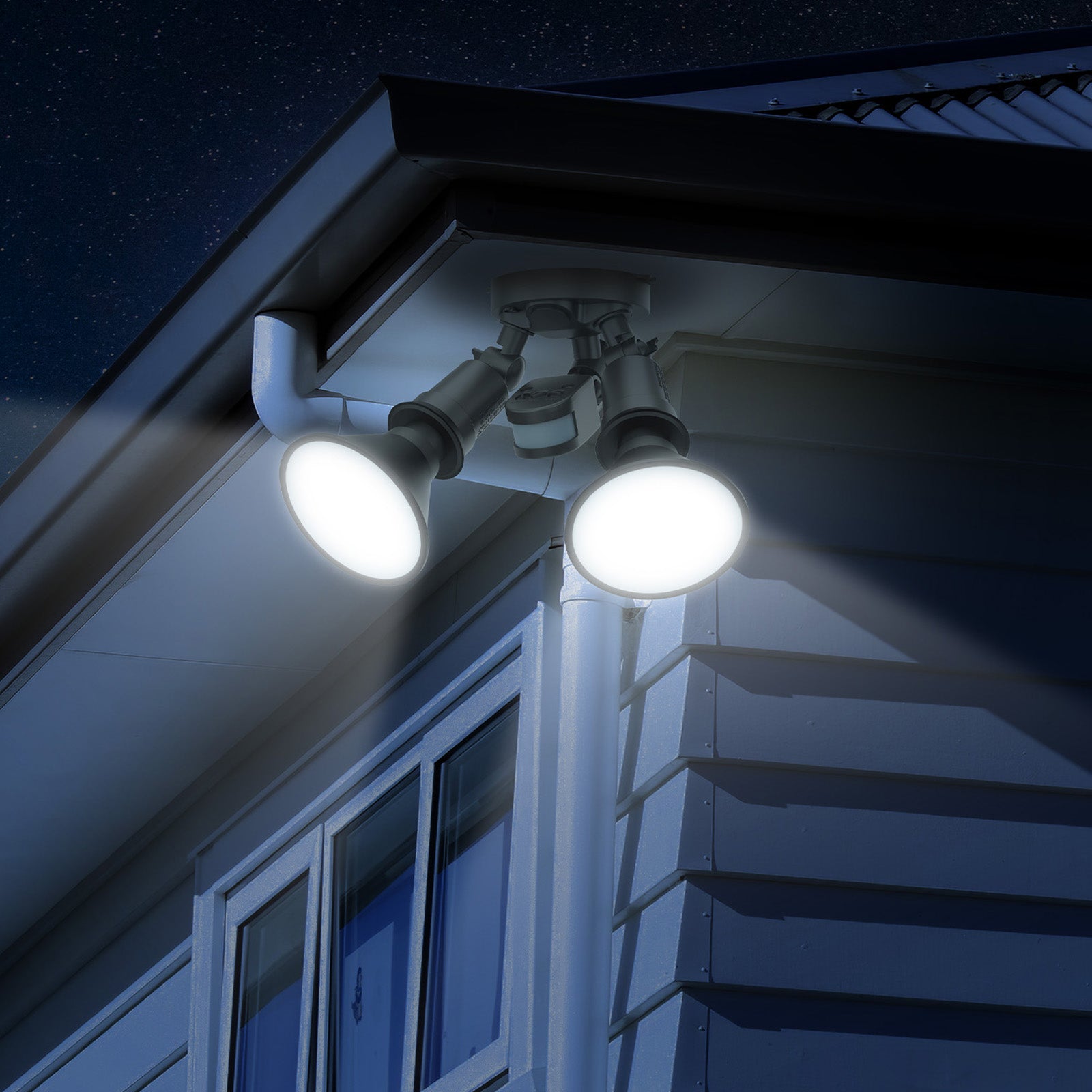 Smart PAR38 LED globe with RGB + CCT, IP44 rated, Grid Connect app, Google and Alexa compatible