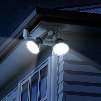 Smart PAR38 LED globe with RGB + CCT, IP44 rated, Grid Connect app, Google and Alexa compatible