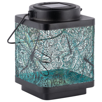 Arlec 15cm Dragonfly Pattern Decorative Solar Lantern - outdoor decorative solar LED lantern for garden lighting