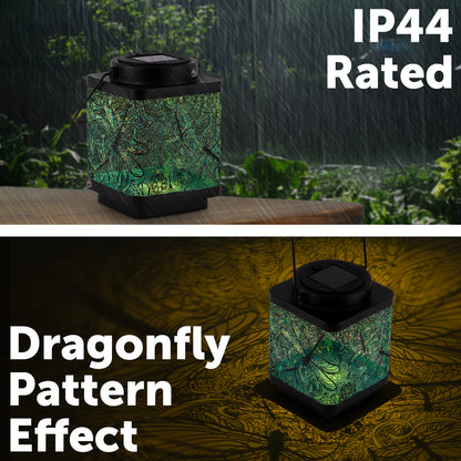 Arlec 15cm Dragonfly Pattern Decorative Solar Lantern - outdoor decorative solar LED lantern for garden lighting