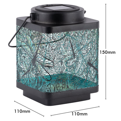 Arlec 15cm Dragonfly Pattern Decorative Solar Lantern - outdoor decorative solar LED lantern for garden lighting