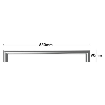 Arlec 18W stainless steel single bar towel rail for modern bathroom heating