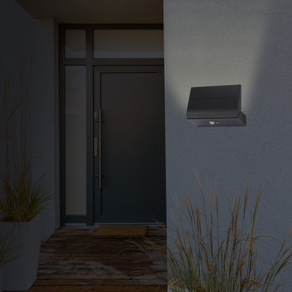Arlec 190L Premium Solar LED Wall Light With Motion Sensor - solar powered light, motion sensor light, exterior wall light, energy efficient LED