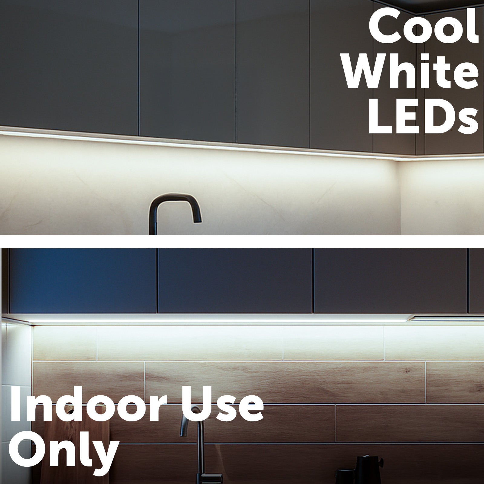 1m cool white battery powered LED strip light by Arlec