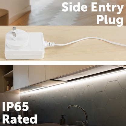 1m CCT LED strip light with adjustable color temperature, app and remote control, and IP65 coating