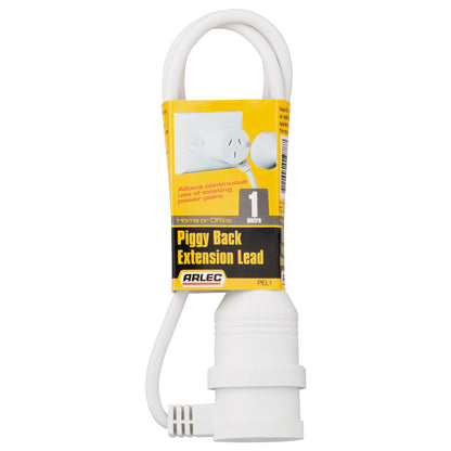 1m piggyback extension lead – Arlec low profile side entry plug