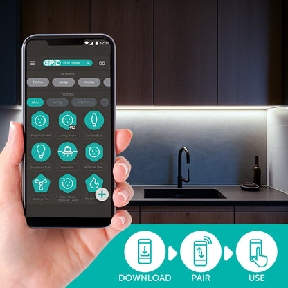 1m RGB LED battery strip light by Arlec, portable multicolor lighting