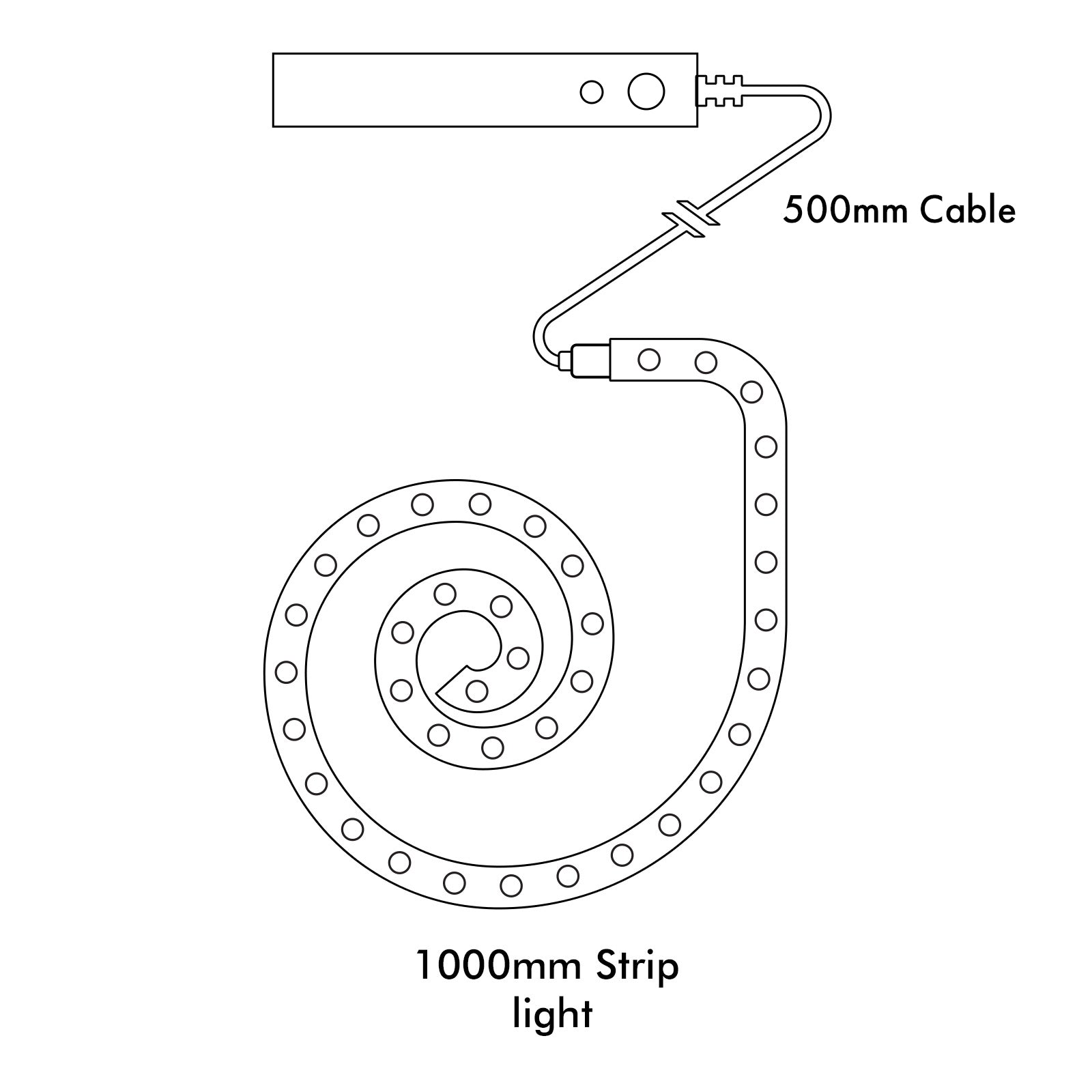 1m warm white LED battery sensor strip light, motion-activated by Arlec