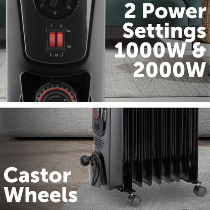 Arlec 2000W oil heater with timer