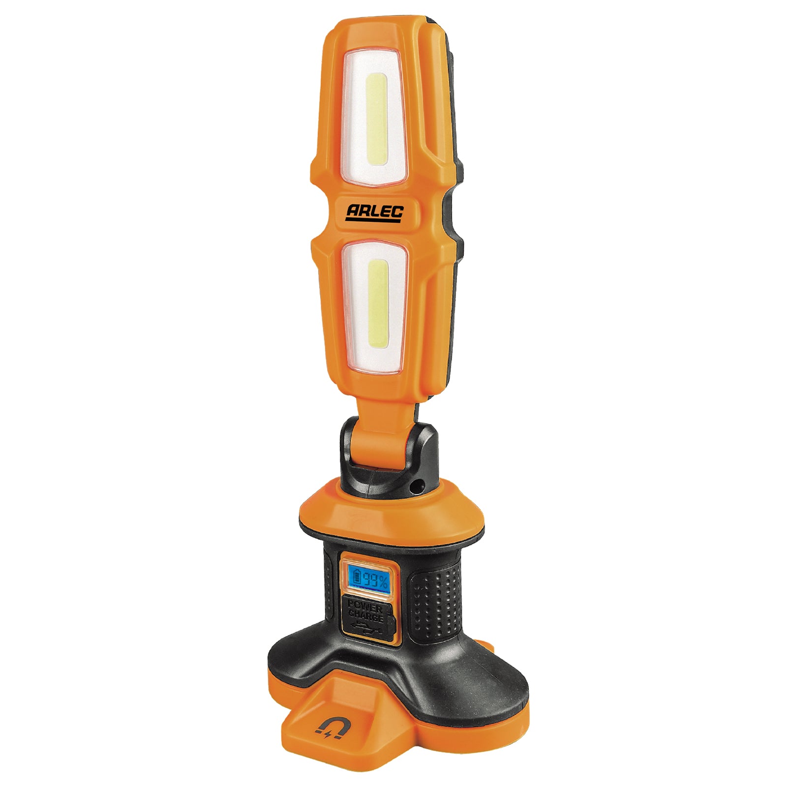 Arlec 20W rechargeable LED work light – 1500lm output, magnetic base, power bank