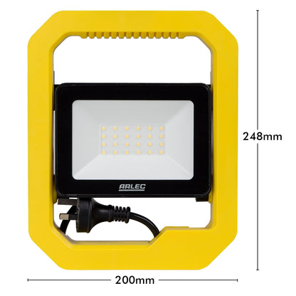 Arlec 20W 1600lm LED worklight – foldable, hanging hook, outdoor-ready