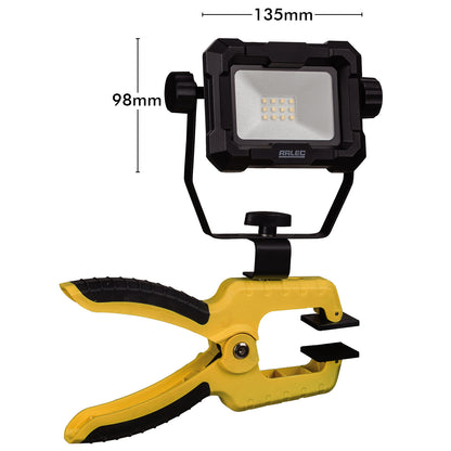 20W LED clamp work light with 1600 lumens, daylight white, IP65 weatherproof