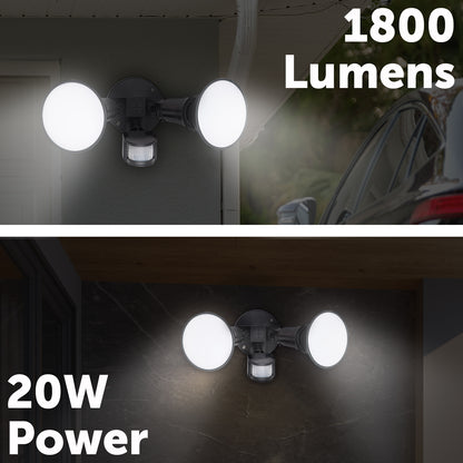 20W smart motion sensor light with app timer, override control, Grid Connect app, voice assistant compatibility