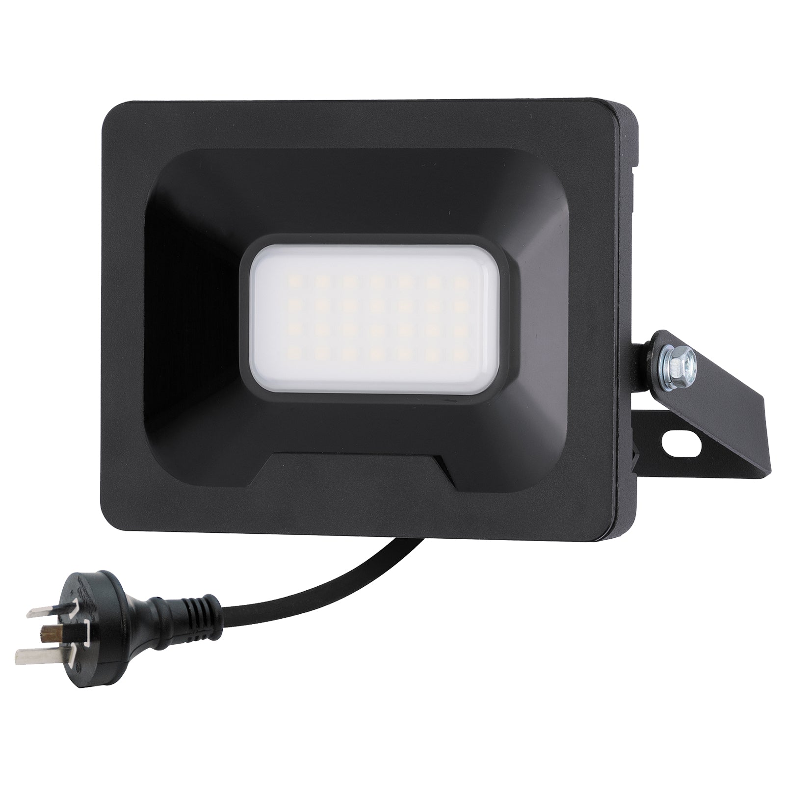 Arlec 20W DIY LED security floodlight – outdoor aluminium IP65 light with wide beam angle and plug-in installation