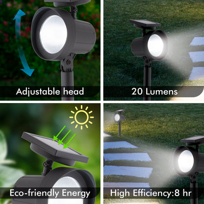 Arlec 20 lumen garden spotlight – solar-powered outdoor path light with dusk sensor and IP44 weather protection