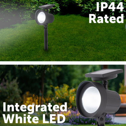 Arlec 20 lumen garden spotlight – solar-powered outdoor path light with dusk sensor and IP44 weather protection