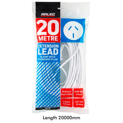 Arlec 20m Extension Lead - long extension lead, household power cord, outdoor extension solution