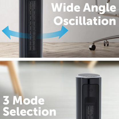 Arlec 2200W ceramic heater with adjustable thermostat and overheat protection