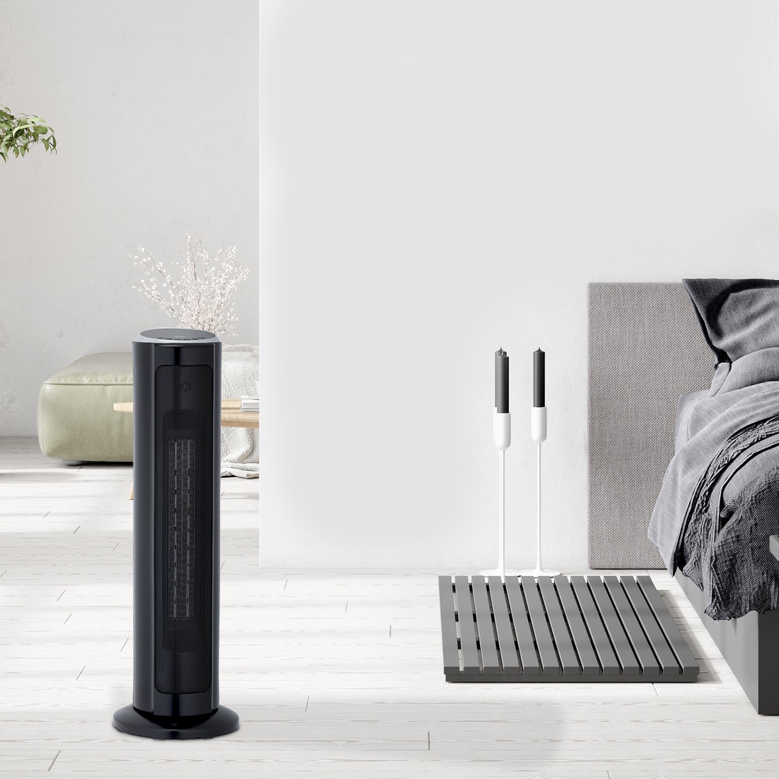 Arlec 2200W ceramic heater with adjustable thermostat and overheat protection