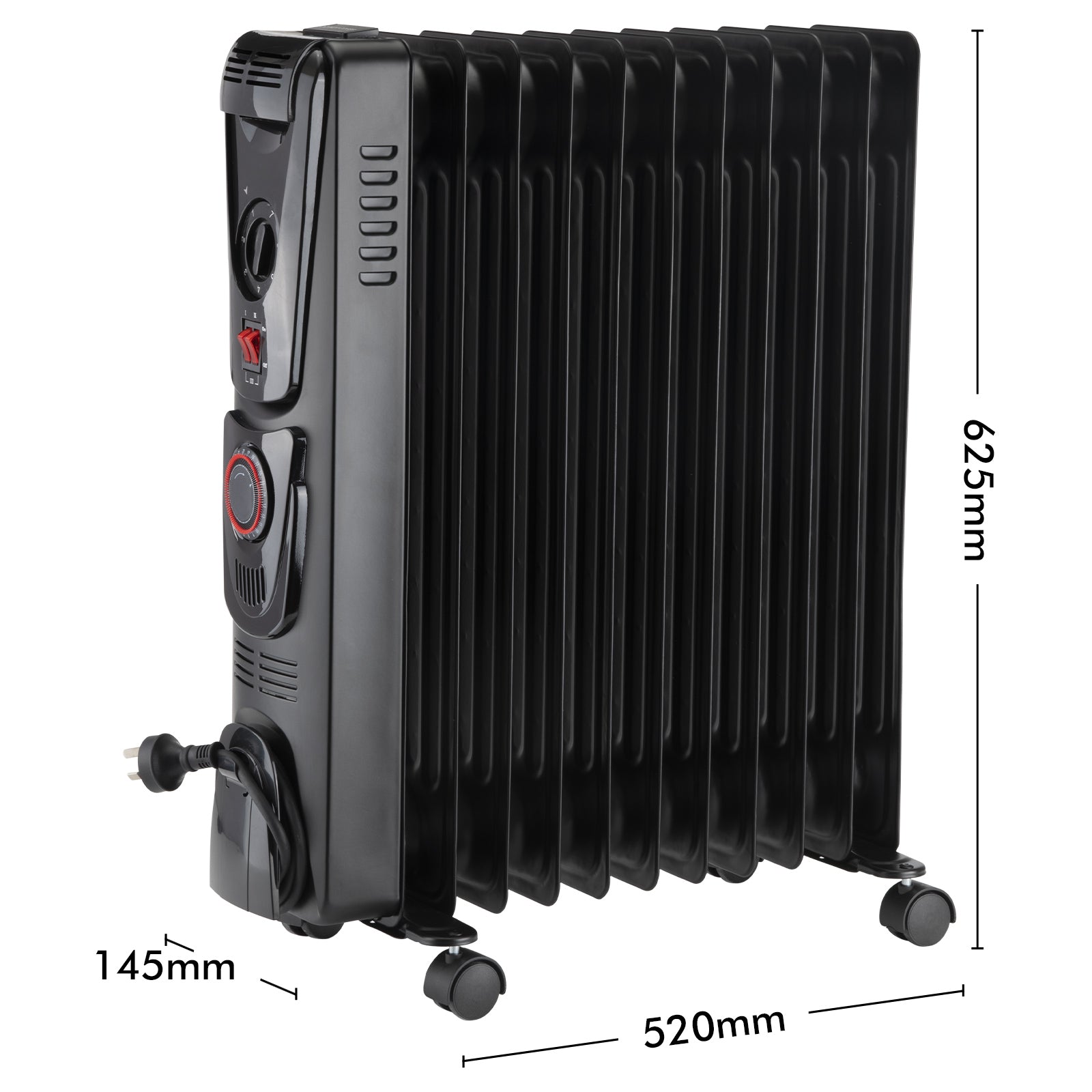 Arlec 2400W oil heater with timer