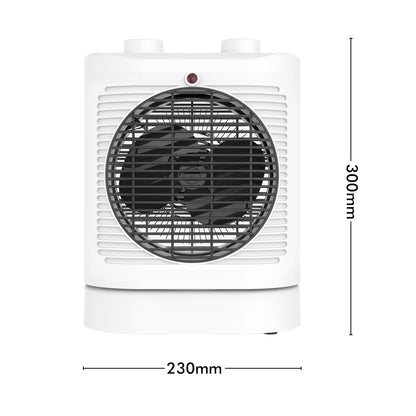 Arlec 2400W fan heater with oscillation and adjustable thermostat for even heat