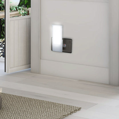 Arlec aluminium touch dimmer LED night light with dusk to dawn sensor and brightness control