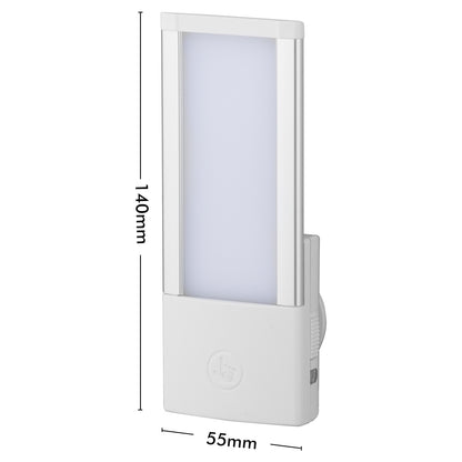 Arlec aluminium touch dimmer LED night light with dusk to dawn sensor and brightness control