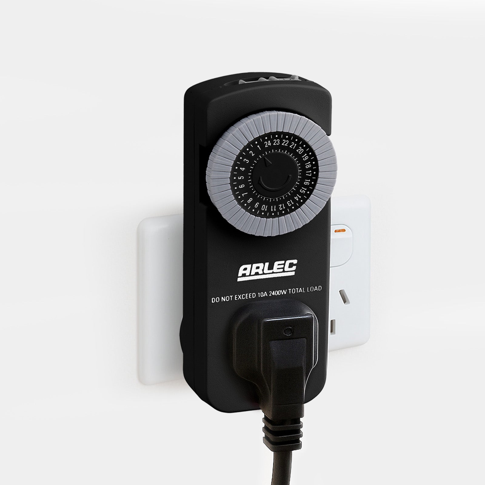 Arlec Black 24-Hour Slimline Mechanical Timer - Twin Pack