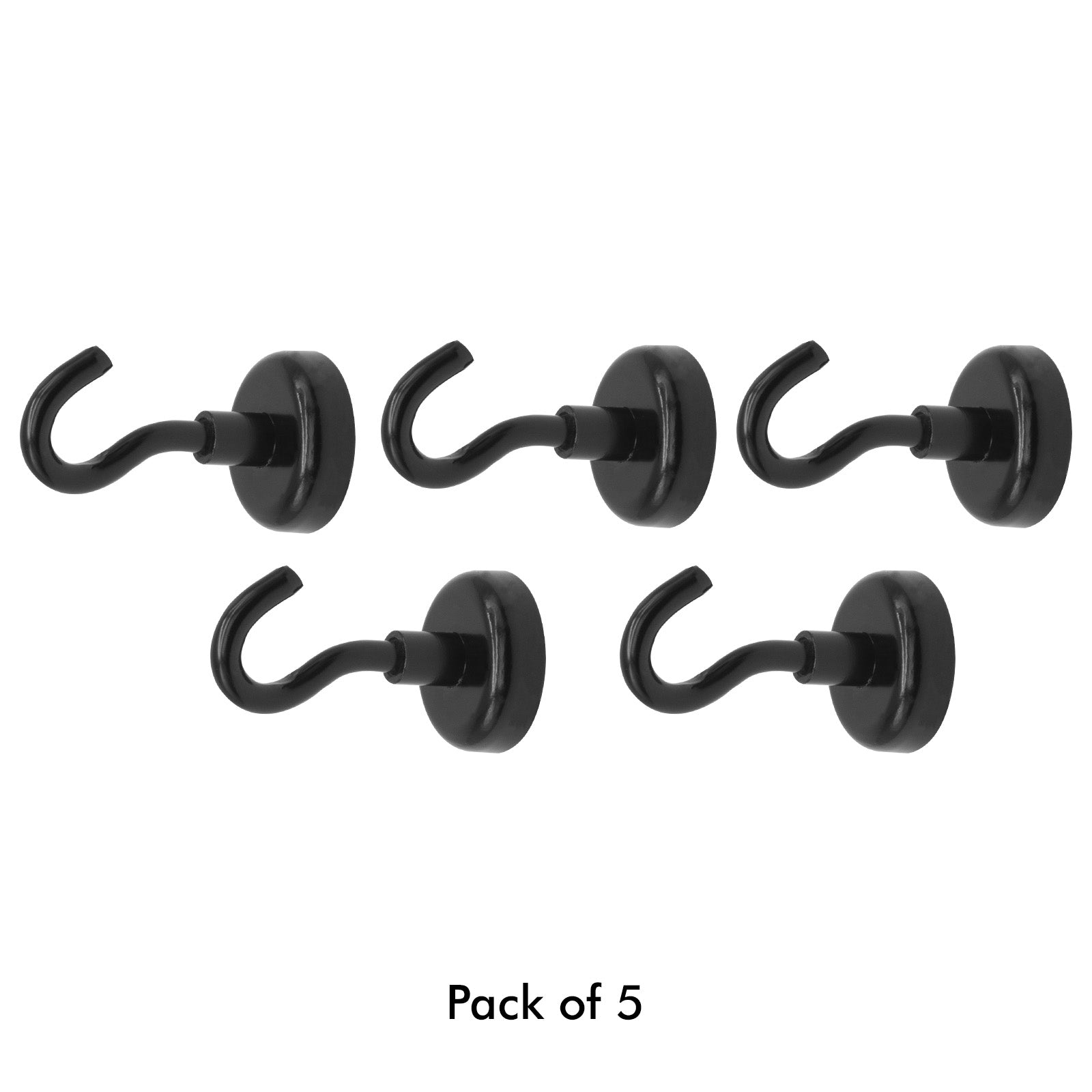 Arlec 25mm Black Magnetic Gutter Hooks - 5 Pack - outdoor lighting solution