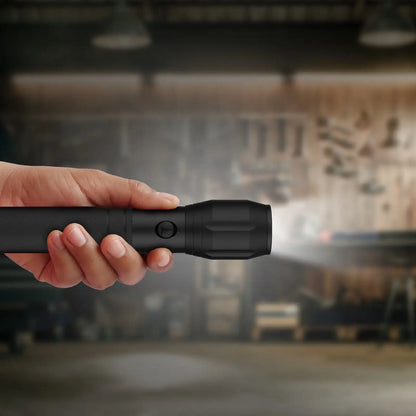 Arlec 280lm zoomable aluminium torch – T6 LED with 3D battery, durable and bright