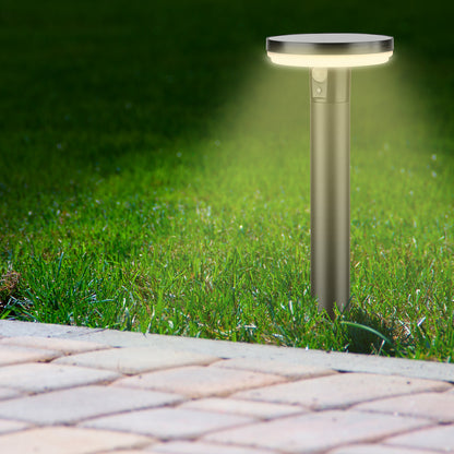 Arlec 28cm solar LED post light – 400 lumen motion sensor outdoor lighting with 3 modes and IP44 rating