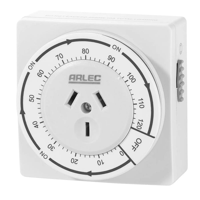 Arlec White 2-Hour Compact Countdown Timer