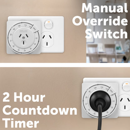 Arlec 2 Hour Compact Countdown Timer – adjustable countdown timer for home and garden