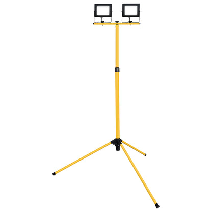 Dual 20W LED work light with tripod, 3200 lumens, IP65 weatherproof