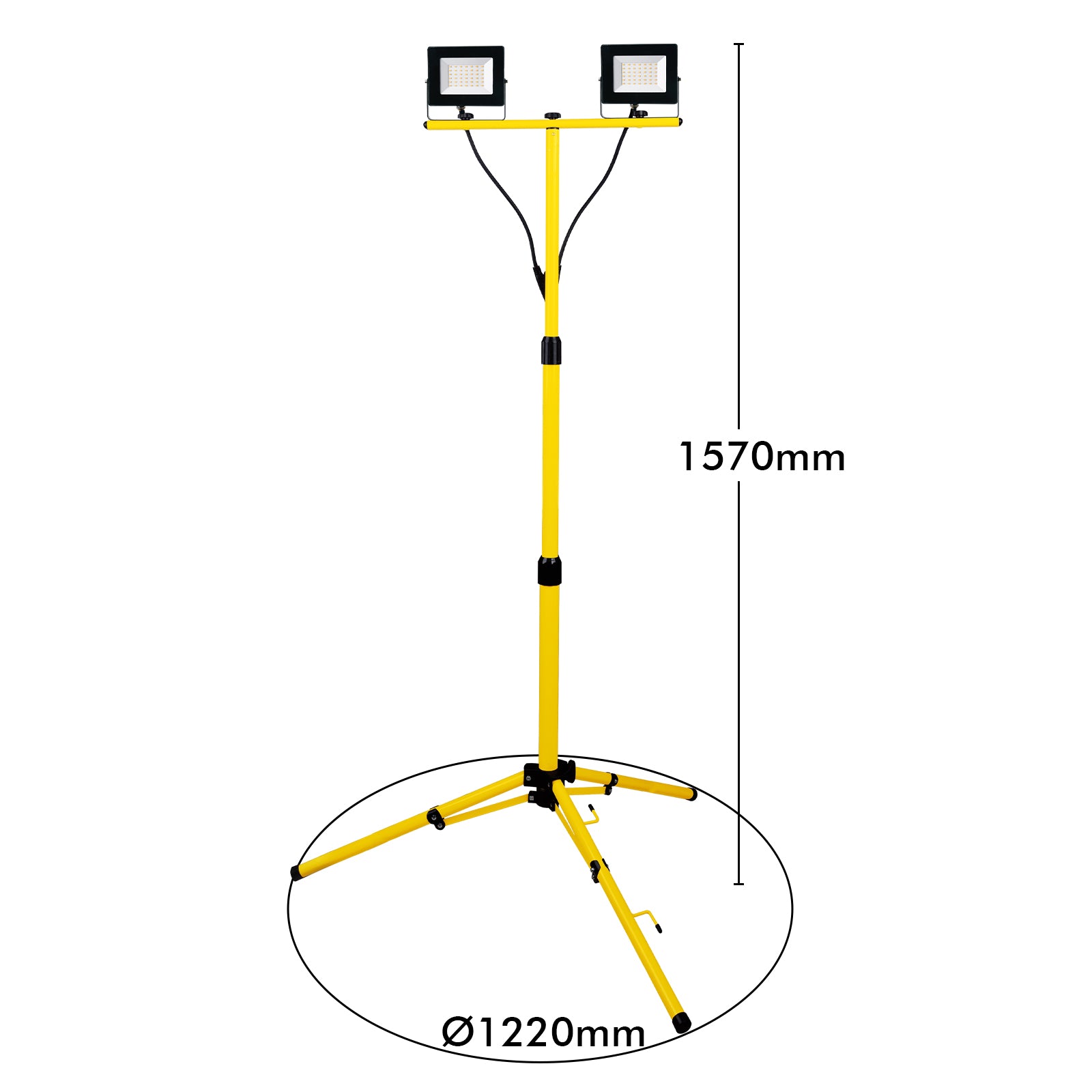 Arlec 2x20W LED tripod work light – 4000lm warm white for indoor/outdoor use