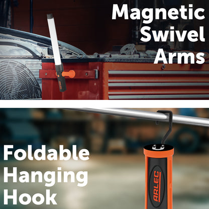 Arlec 2x3W multipurpose LED work light – 400lm split lights with magnetic swivel base