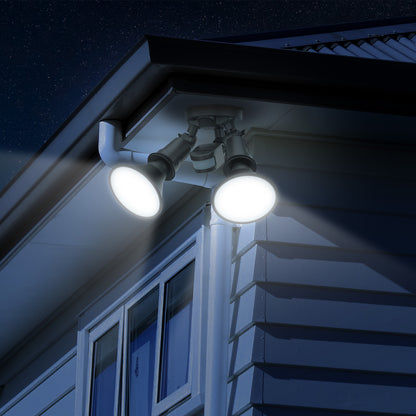 Arlec 30W twin LED PAR38 floodlight – DIY motion sensor light with plug, 3200 lumens and adjustable settings