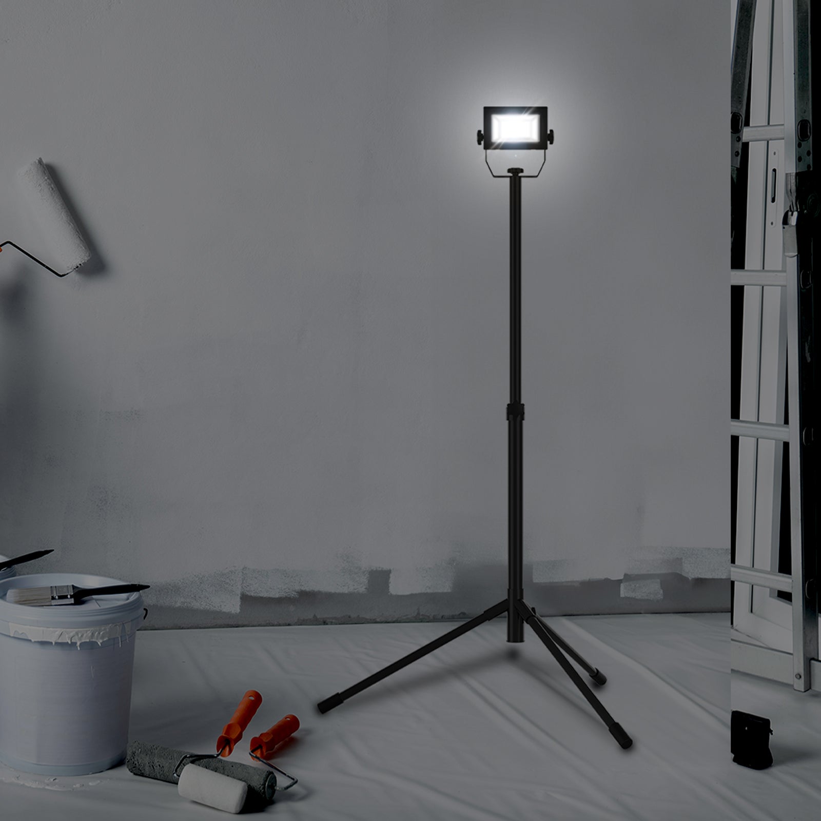 30W LED worklight with adjustable tripod stand, portable design, IP65 rated