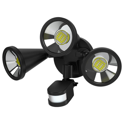 Arlec 30W triple head LED floodlight – 2700 lumens motion sensor security light with adjustable heads and IP54 rating