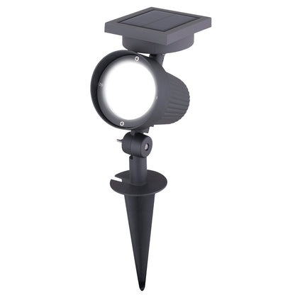 Arlec 30 lumen garden spotlight – solar-powered adjustable head light with IP44 rating and dusk sensor