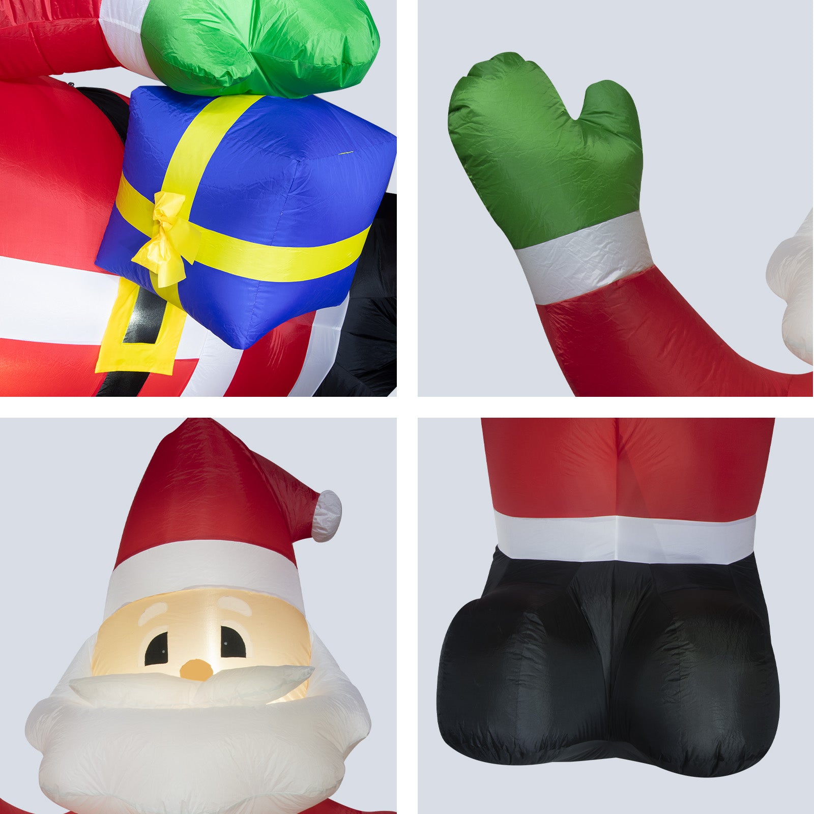 Arlec 3m inflatable Santa – low voltage Christmas yard decoration with LED lights and durable polyester design