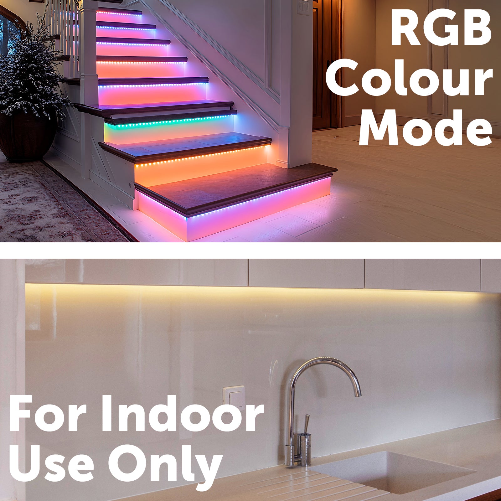 3m RGB LED strip light for home decor or gaming setup, Arlec
