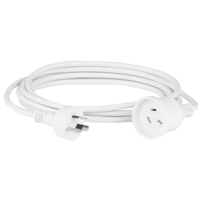 Arlec 3m white extension lead twin pack – domestic use cable