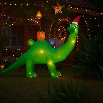 Arlec 3m x 4.5m inflatable dinosaur Christmas décor – low voltage LED festive outdoor inflatable with durable nylon fabric