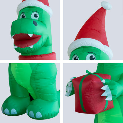 Arlec 4.5m inflatable dinosaur with LED lights – low voltage outdoor Christmas decoration with self-inflating feature