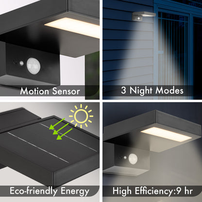 Arlec 400L Premium Solar LED Wall Light With Motion Sensor - solar powered light, motion sensor light, exterior wall light, energy efficient LED