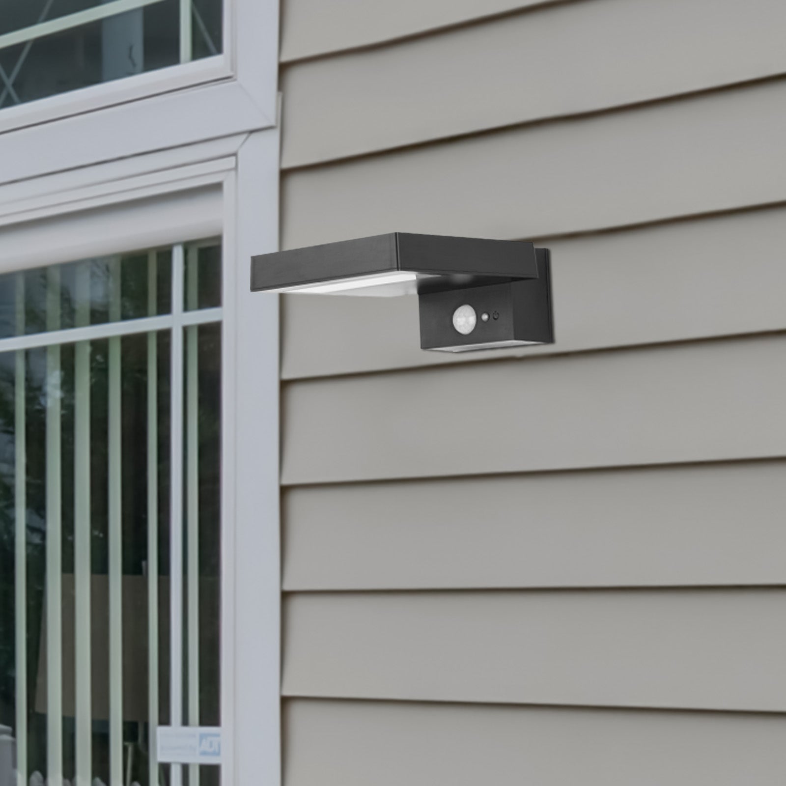 Arlec 400L Premium Solar LED Wall Light With Motion Sensor - solar powered light, motion sensor light, exterior wall light, energy efficient LED