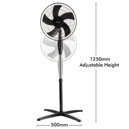 Arlec 40cm 5-blade pedestal fan with tilt head and cross base
