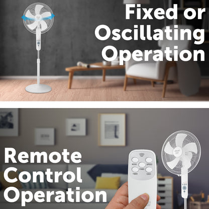 Arlec 40cm Smart Pedestal Fan with Remote – smart pedestal fan, adjustable pedestal fan, Grid Connect fan
